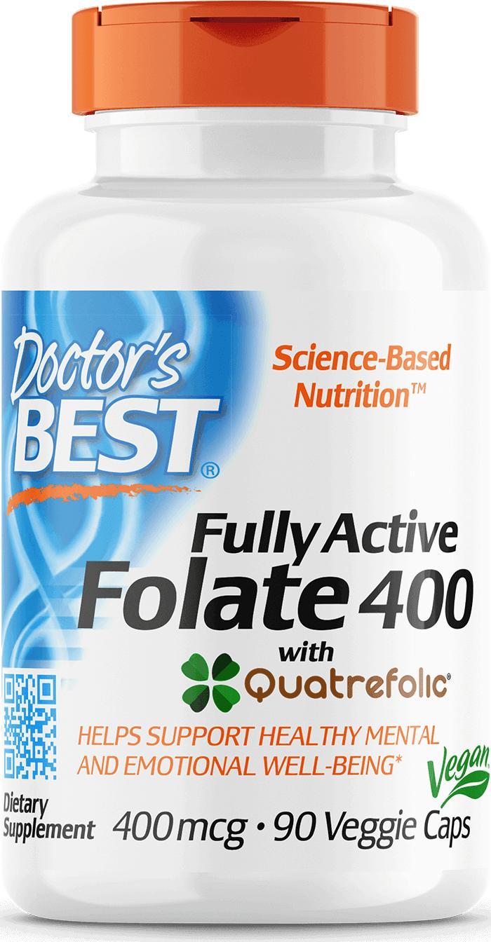 DOCTORS BEST Doctors Best Kwas Foliowy z Quatrefolic 400 mcg - 90 kapsułek