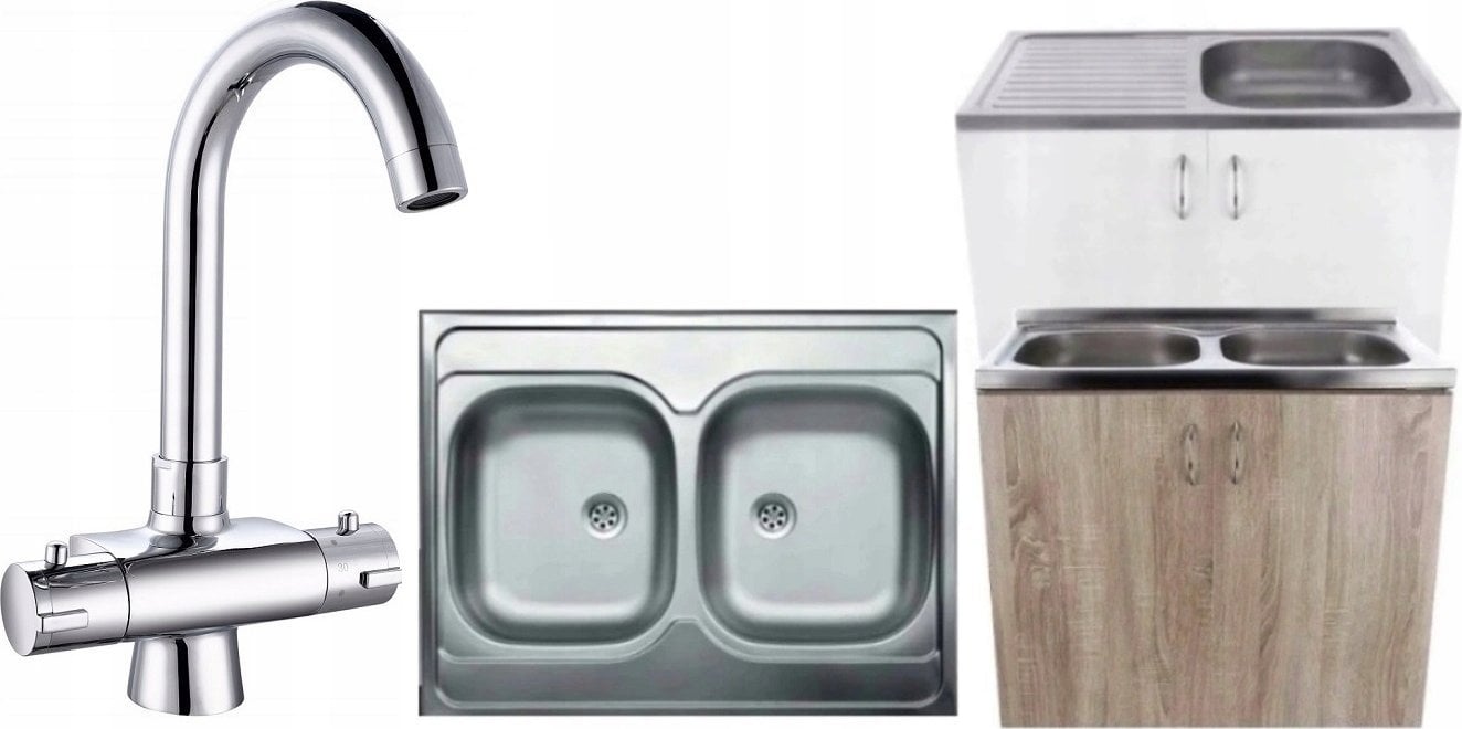 Deftrans 064-D-08036 DEFTRANS SZAFKA POD ZLEWOZMYWAK 80X60 2D0S DSM BIAŁA // DEF.064-D-08036