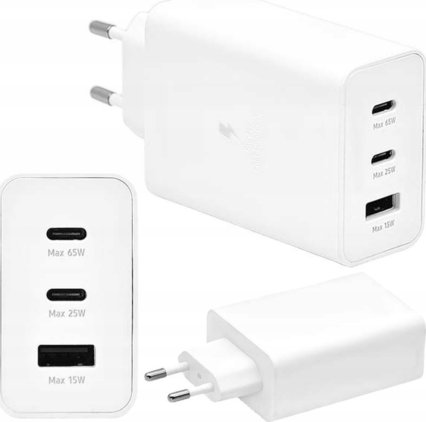 Ładowarka Hello Case SZYBKA ŁADOWARKA SIECIOWA UNIWERSALNA KOSTKA (65W/3.0A) |2xUSB-C USB-A