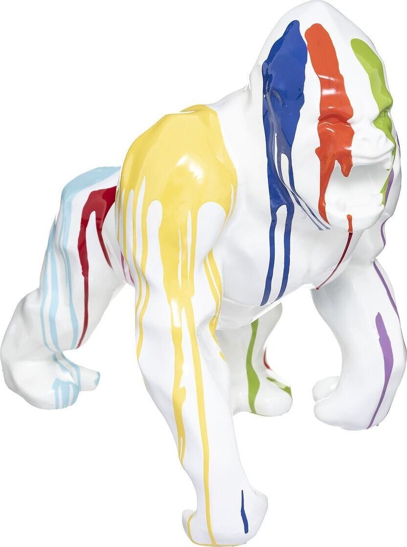 Atmosphera Figurka Goryl biała kolorowa 40cm