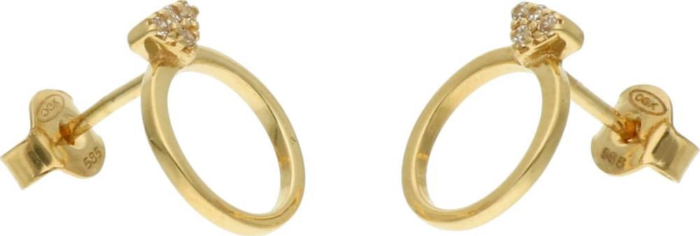 Rosanto Złote kolczyki w kształcie pierścionka 585 14k