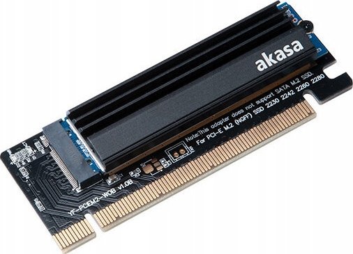 Akasa Akasa M.2 PCIe Adapter mit Kühler - schwarz