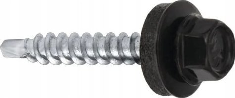 Wkręt-met Wkręt farmerski montażowy elewacyjny samowiercący 4,8x35 mm 100 sztuk szary