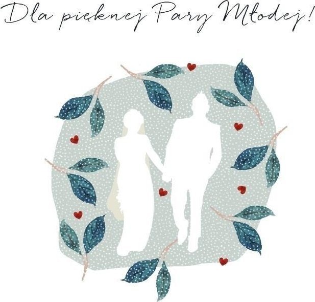 Karnet Swarovski kwadrat CL4517_PO Ślub para młoda