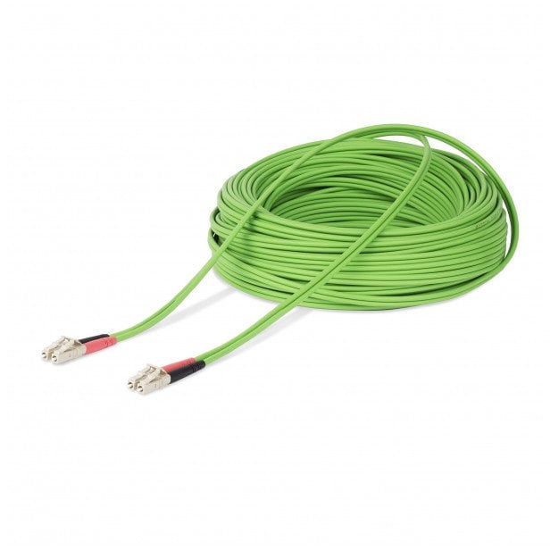 StarTech.com 25m (82ft) LC to LC (UPC) OM5 Multimode Fiber Optic Cable, 50/125um Duplex LOMMF Zipcord, VCSEL, 40G/100G, Bend Insensitive, Low Insertio
