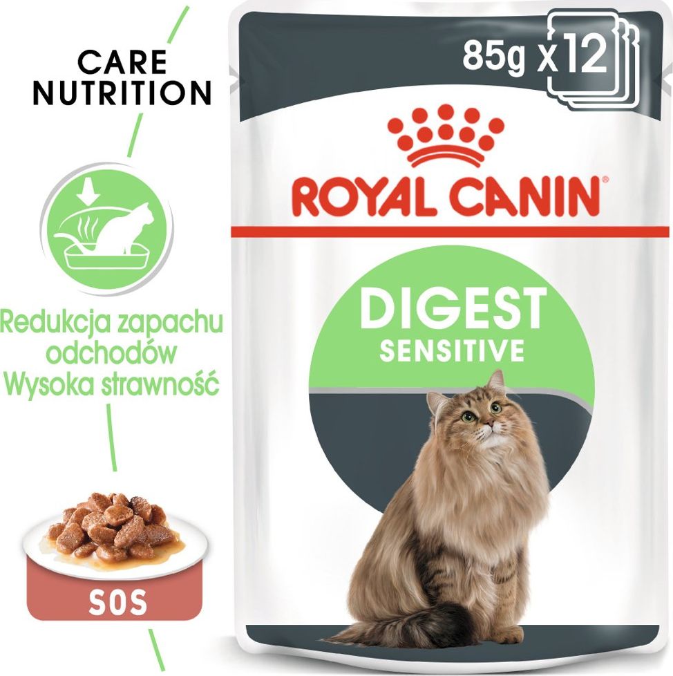 Royal Canin ROYAL CANIN Digest Sensitive 24x85g karma mokra w sosie dla kotów dorosłych, wrażliwy przewód pokarmowy