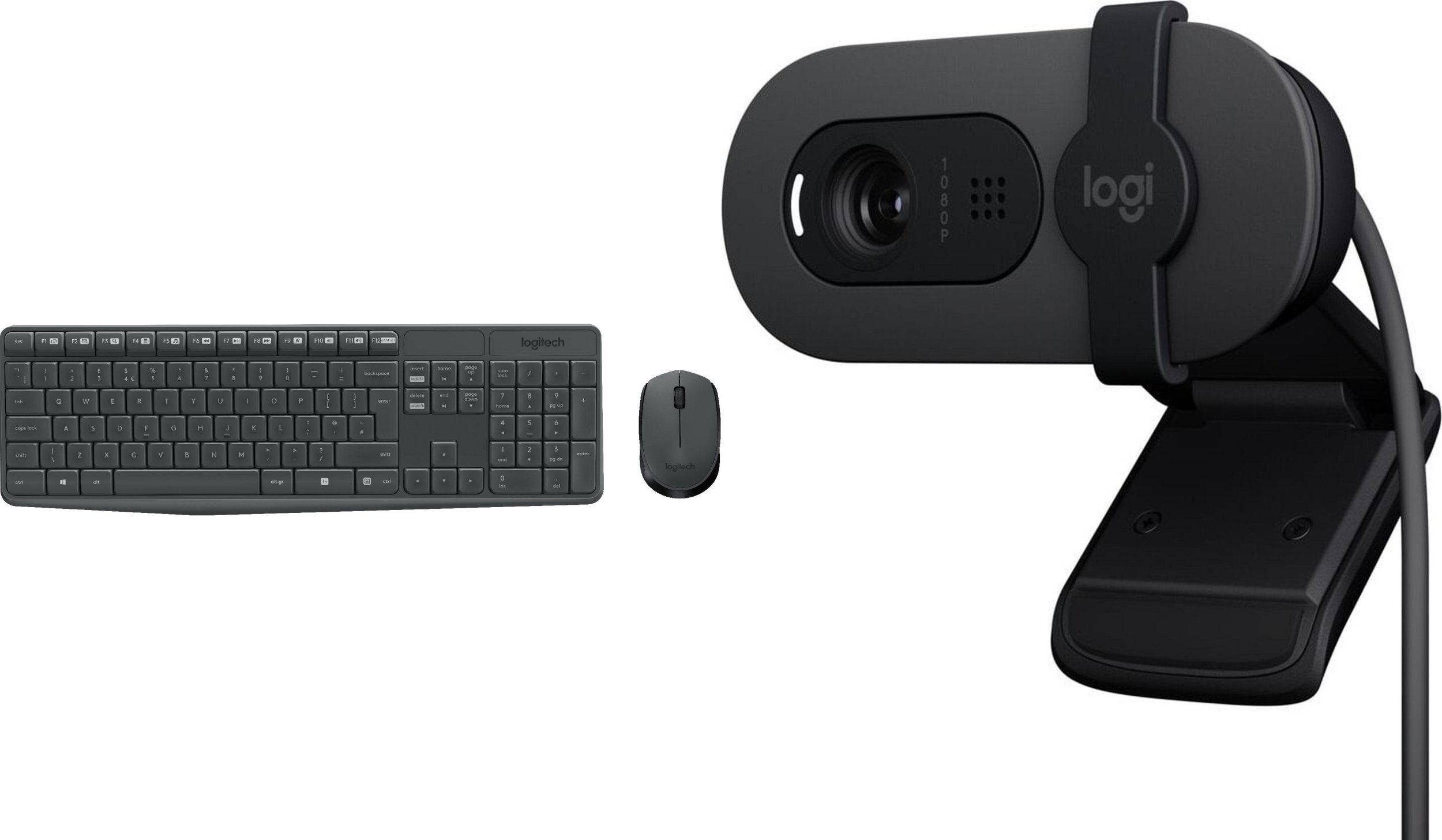 Klawiatura + mysz Logitech MK235 (920-007931) + Brio 100 (960-001585)