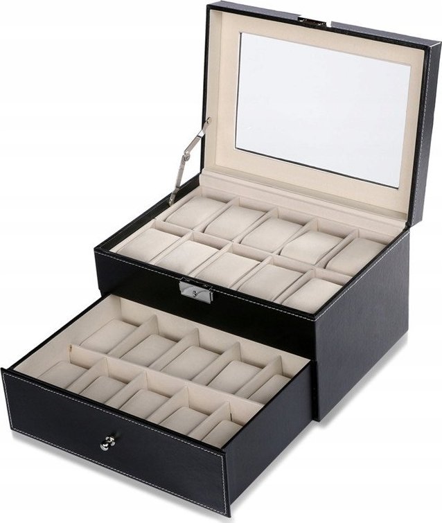 Korbi PUDEŁKO ETUI ORGANIZER SZKATUŁKA NA ZEGARKI 20szt