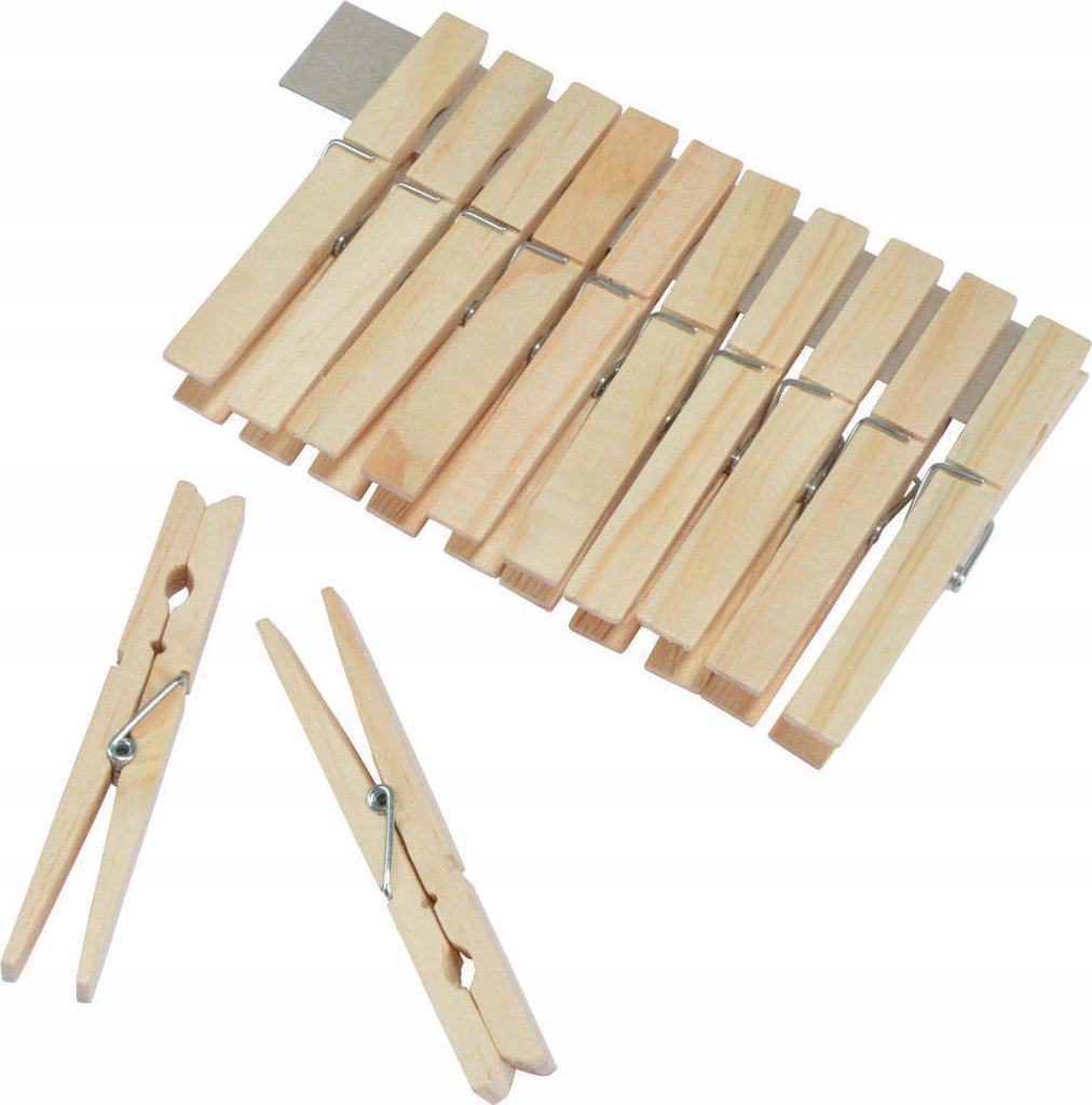 Homea Klamerki z drewna, 12 szt.