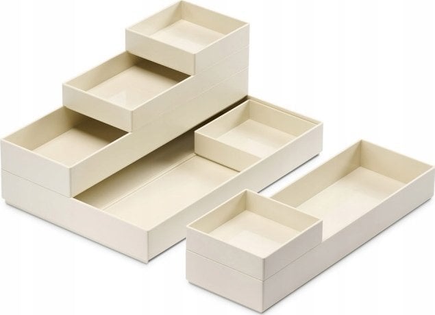 Moxom Zestaw pojemników MOXOM Modular Trays, 250x170x65mm, 7 szt., biały