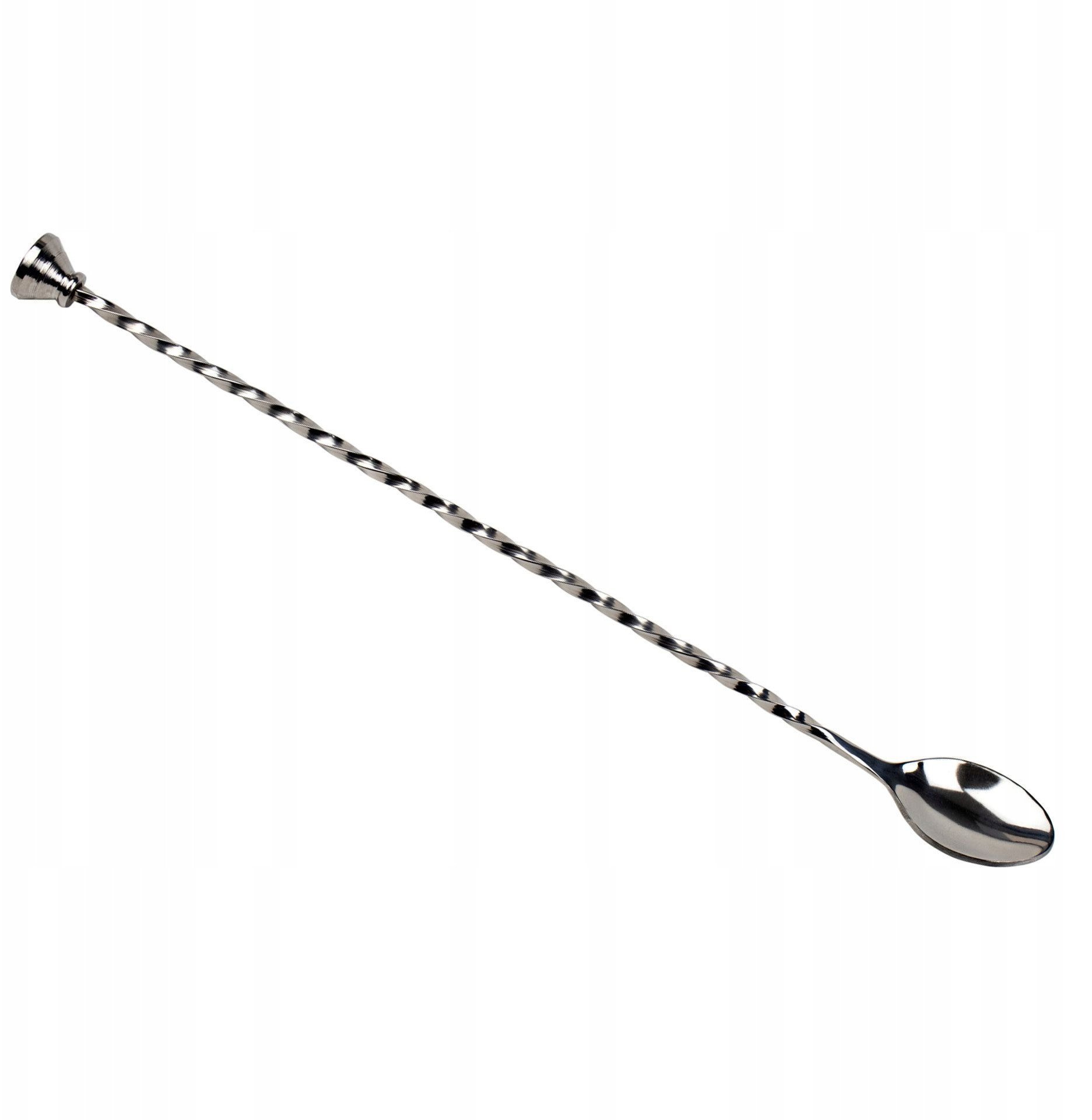Łyżka barmańska z muddlerem 30 cm stalowa