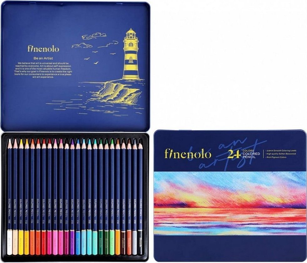 Kredki ołówkowe Finenolo 24 kolory DELI