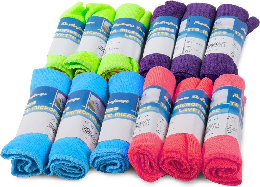 Verk Ściereczki z mikrofibry ścierki czyściki zestaw 12
