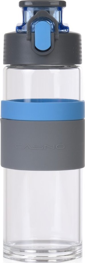 Butelka szklana Casno Cross 500 ml niebieska