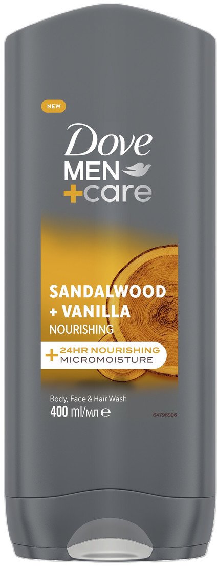 Dove Men+Care Sandalwood + Vanilla Żel pod prysznic dla mężczyzn 400ml