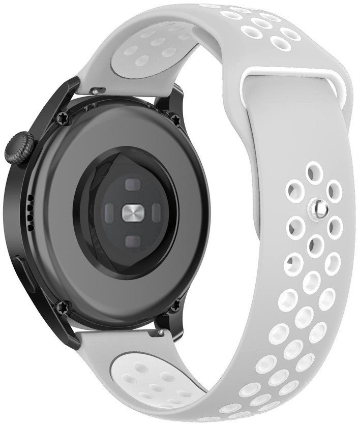 SPORTOWY PASEK SILIKONOWY 22MM DO SMARTWATCHA - DWUKOLOROWY, ODDYCHAJĄCY, WYGODNY (PASUJE M.IN. DO AMAZFIT, GARMIN, HUAWEI, SAMSUNG, XIAOMI)