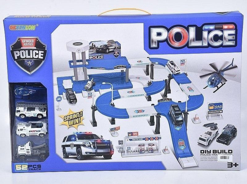 Parking policyjny z pojazdami