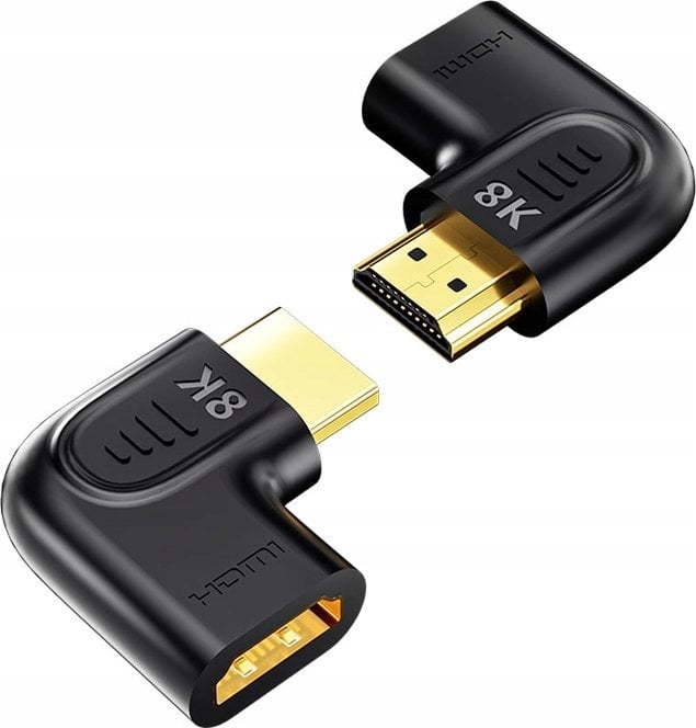 Unitek Adapter kątowy płaski 8K HDMI 90 i 270 stopni