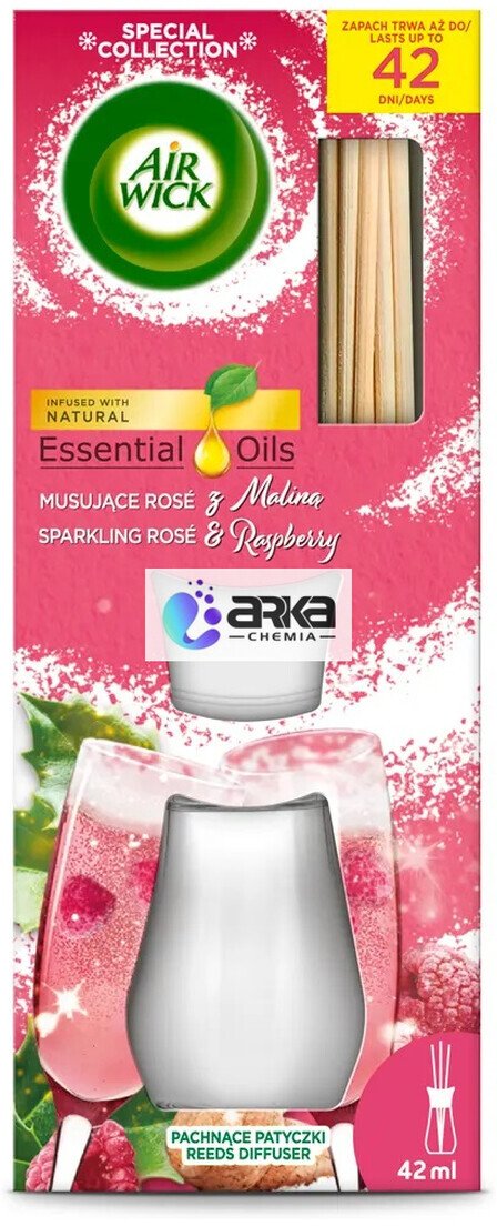 Air Wick Patyczki Zapachowe Musujące Rose z Malinami 42ml