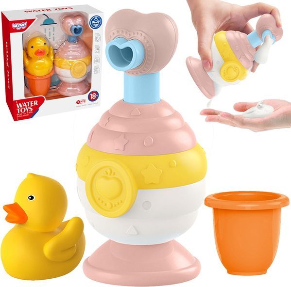 Woopie Zabawki Do Kąpieli Kubeczek + Kaczuszka + Dozownik Mydła Zestaw