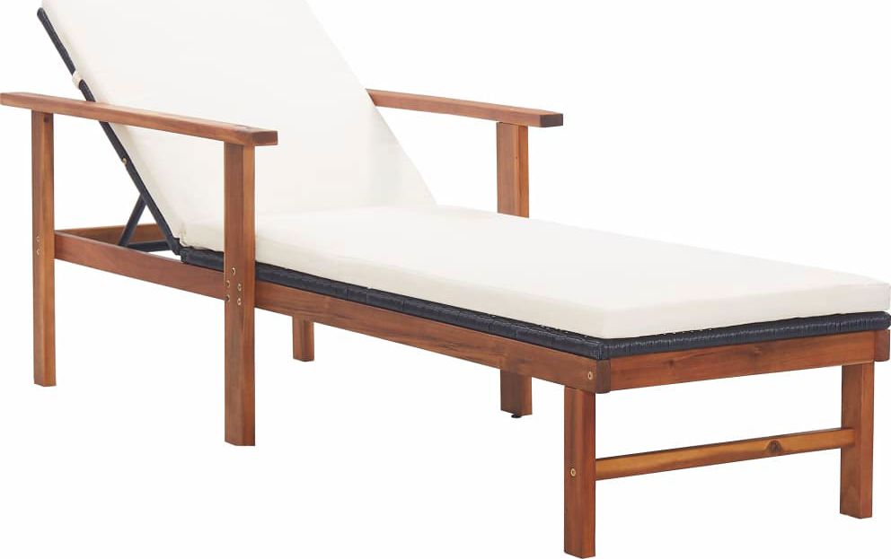 Elior Drewniany leżak czarny - Granti 2X