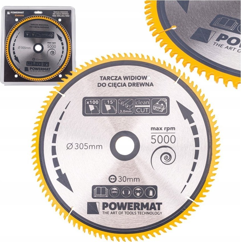 Powermat TARCZA WIDIOWA DO DREWNA PIŁY PIŁĄ 305 X 30MM 100Z