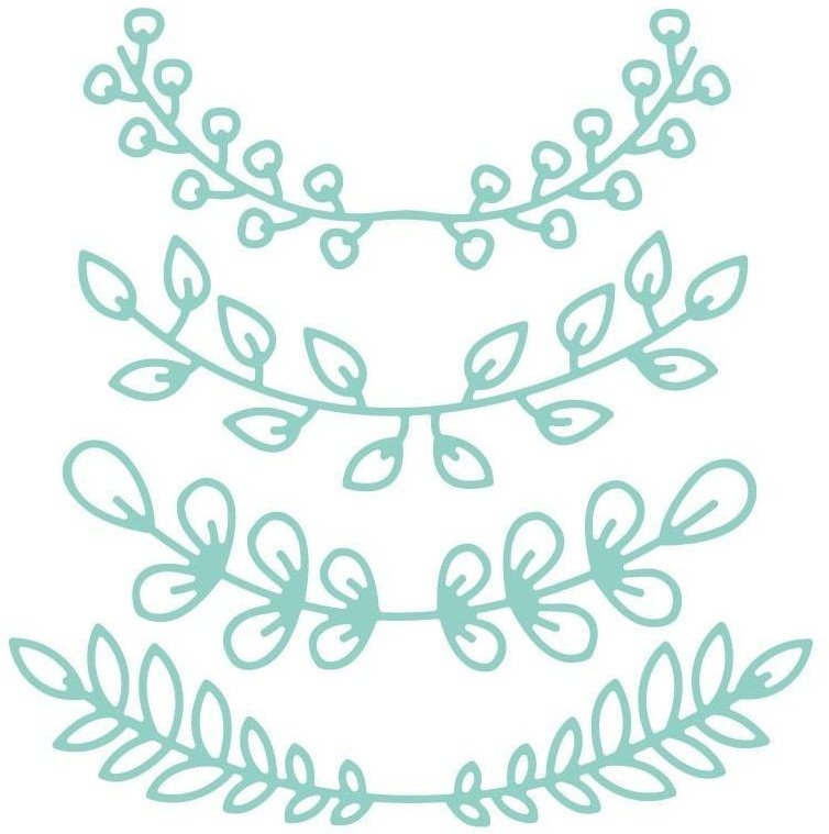 Zestaw wykrojników gałązki 4szt