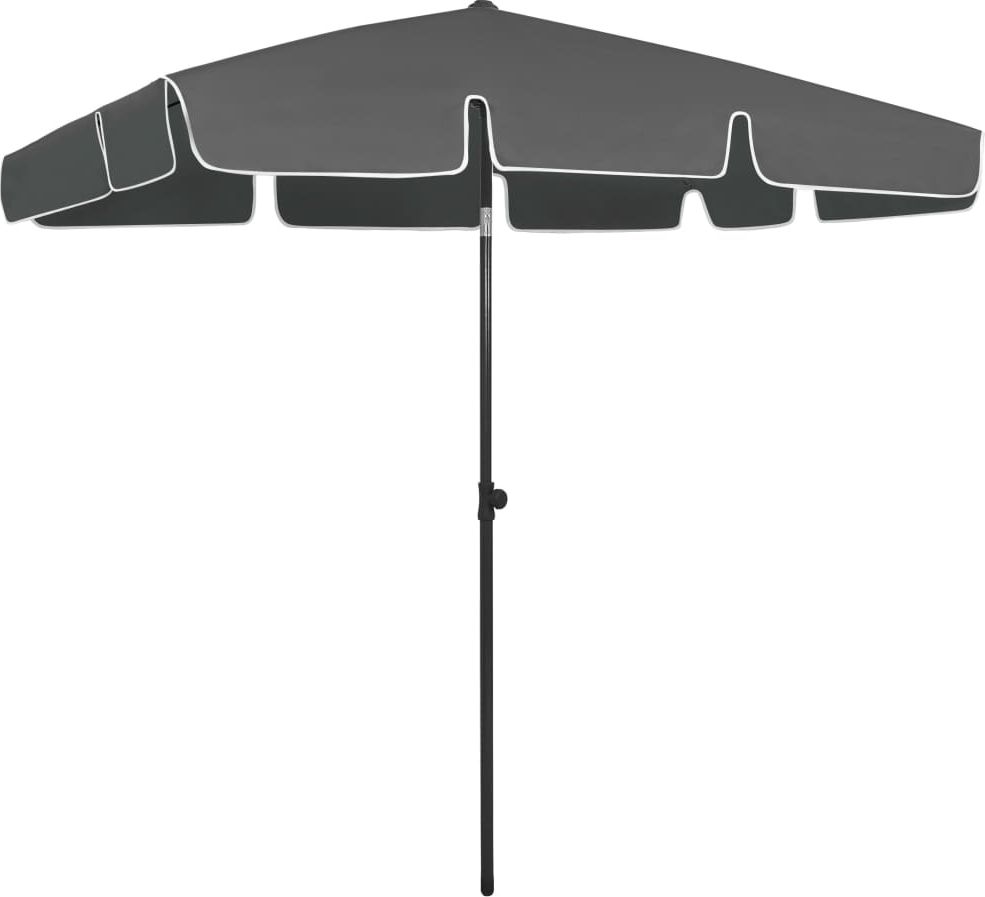 vidaXL Parasol plażowy, antracytowy, 200x125 cm