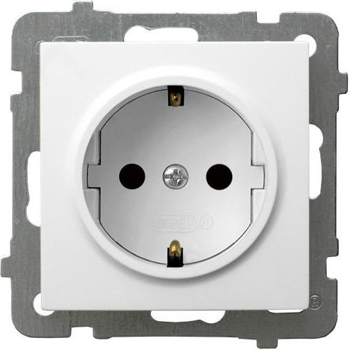 Ospel Gniazdo AS pojedyncze schuko białe (GP-1GS/m/00)
