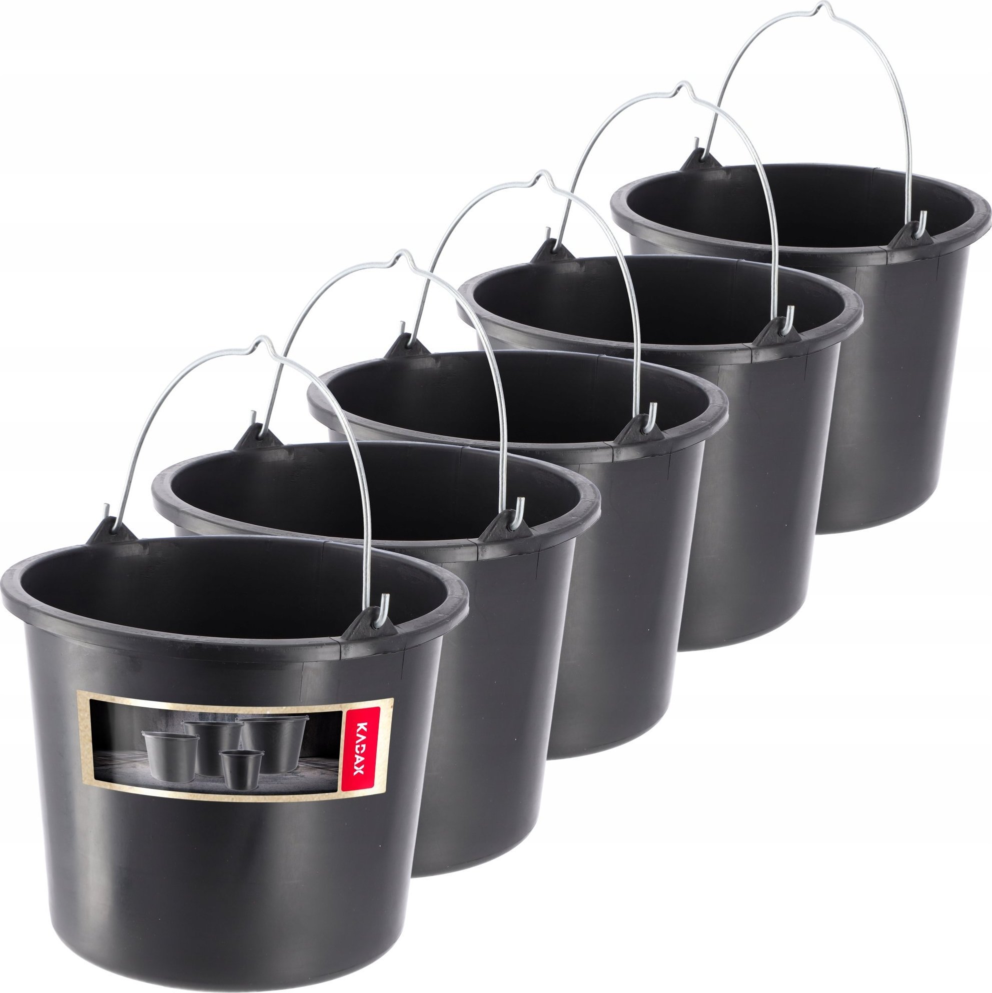 Kadax Wiadro Budowlane Gospodarcze Plastikowe 5L 5szt