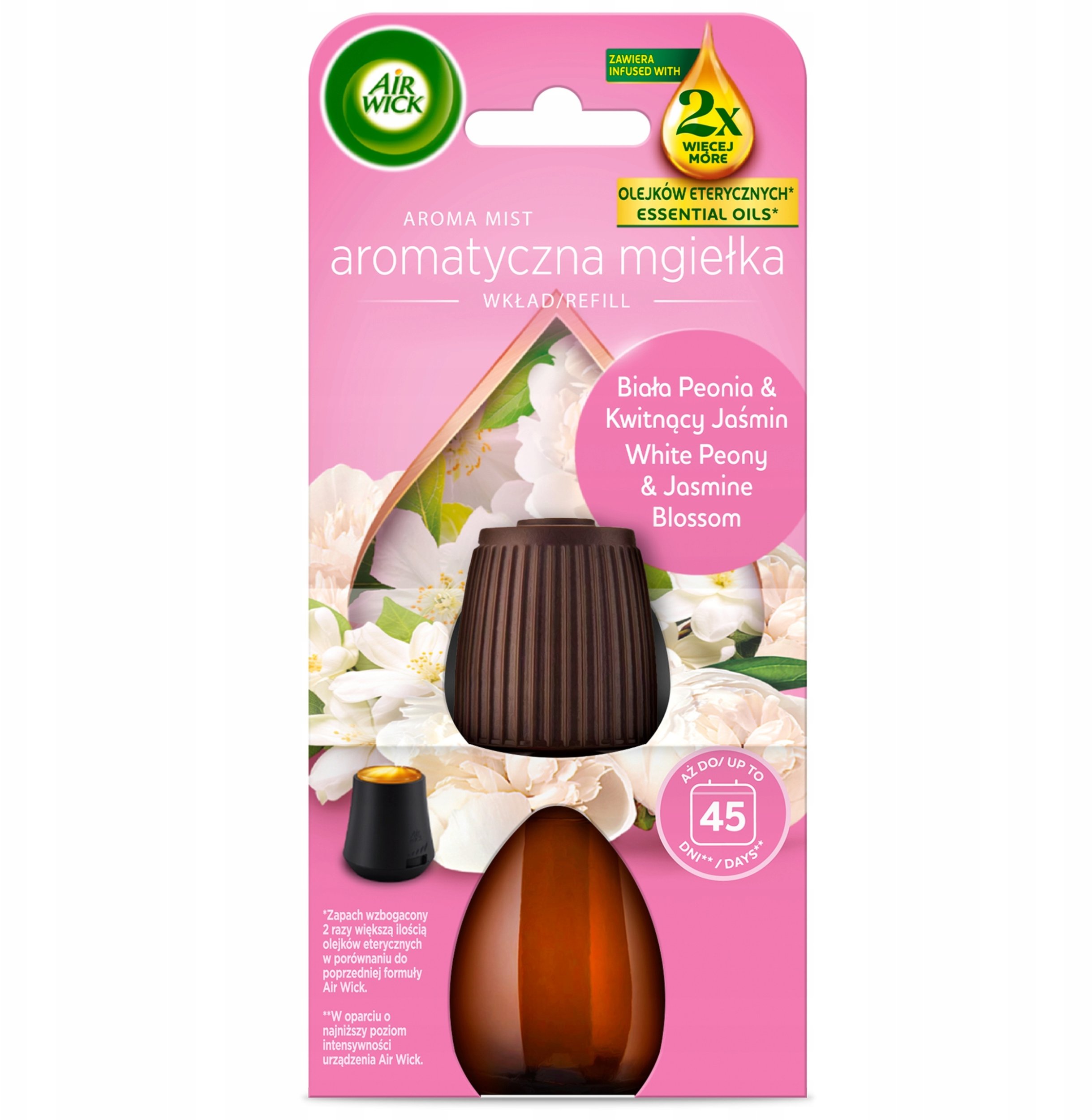 Air Wick Aroma Mist Mgiełka z olejkami zapas Biała Peonia & Kwitnący Jaśmin 20ml