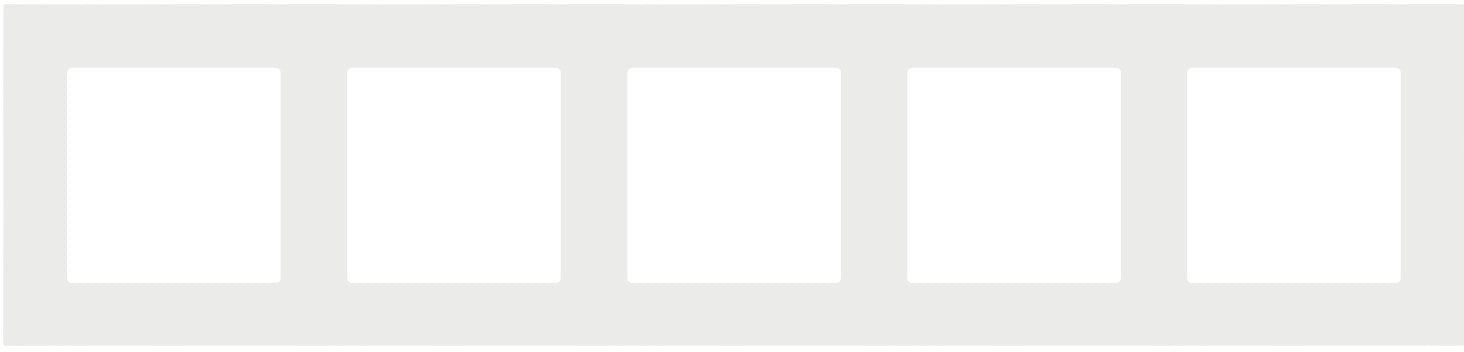 Simon 55 Ramka 5-krotna LINE Jasnoszary mat TR5/114