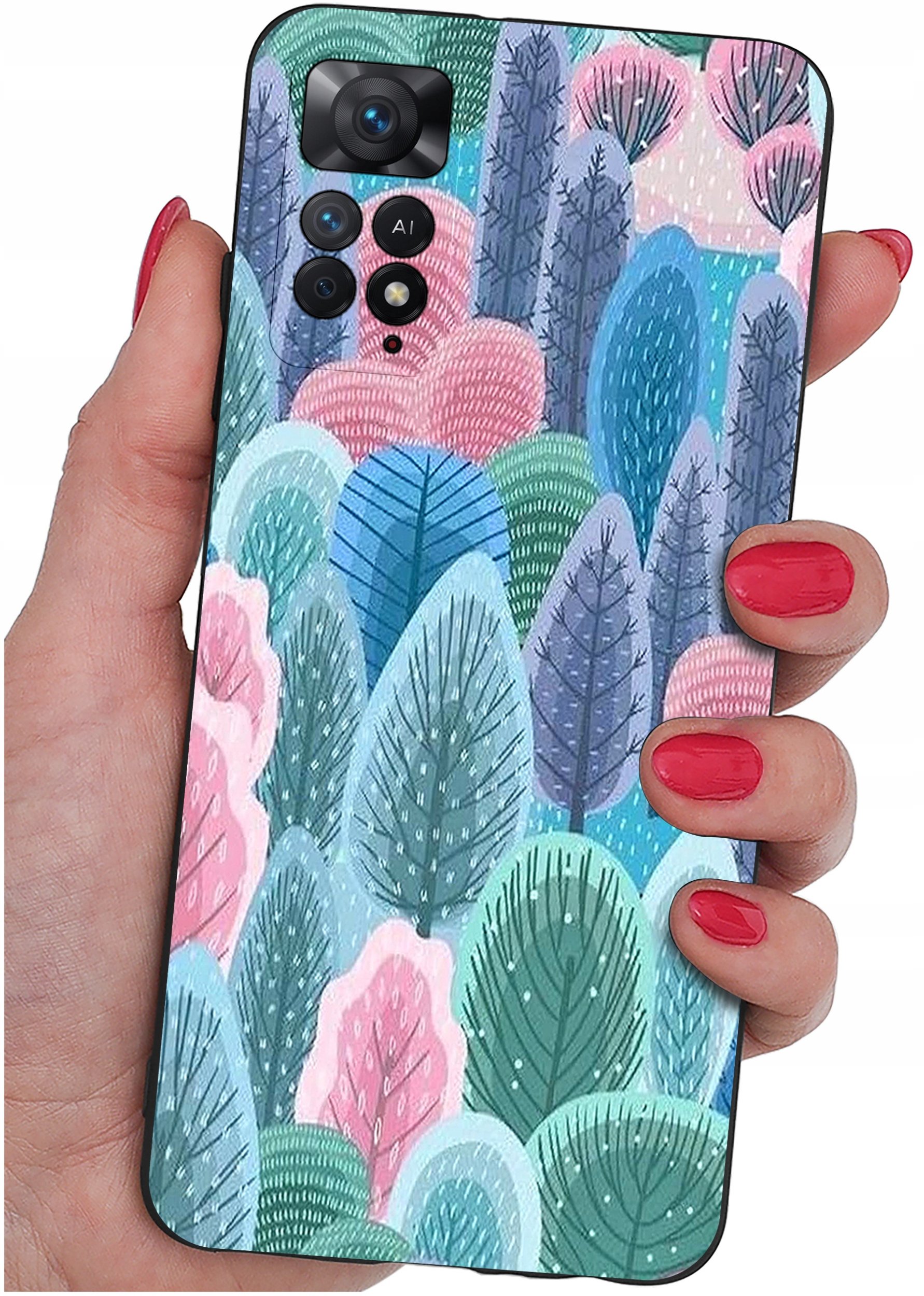 ETUI do Xiaomi Redmi Note 11 Pro | WZORY | SILIKONOWE MATT CASE + SZKŁO 9H