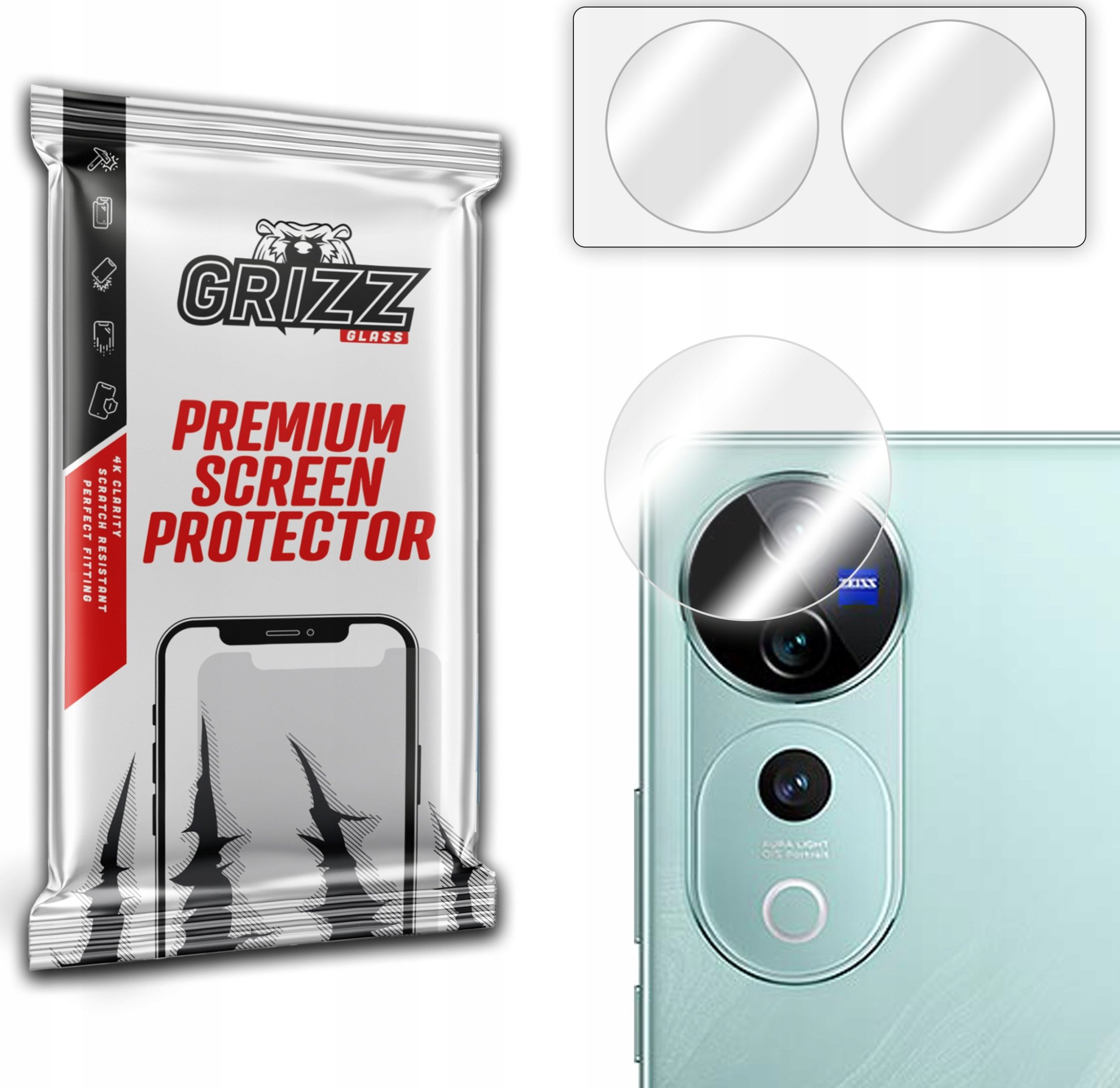 GrizzGlass Szkło na aparat GrizzGlass HybridGlass Camera do Vivo V40 Pro