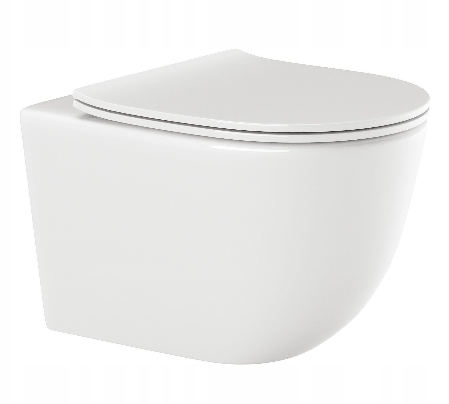 Miska WC bezkołnierzowa TINOS biały z deską wolnoopadającą