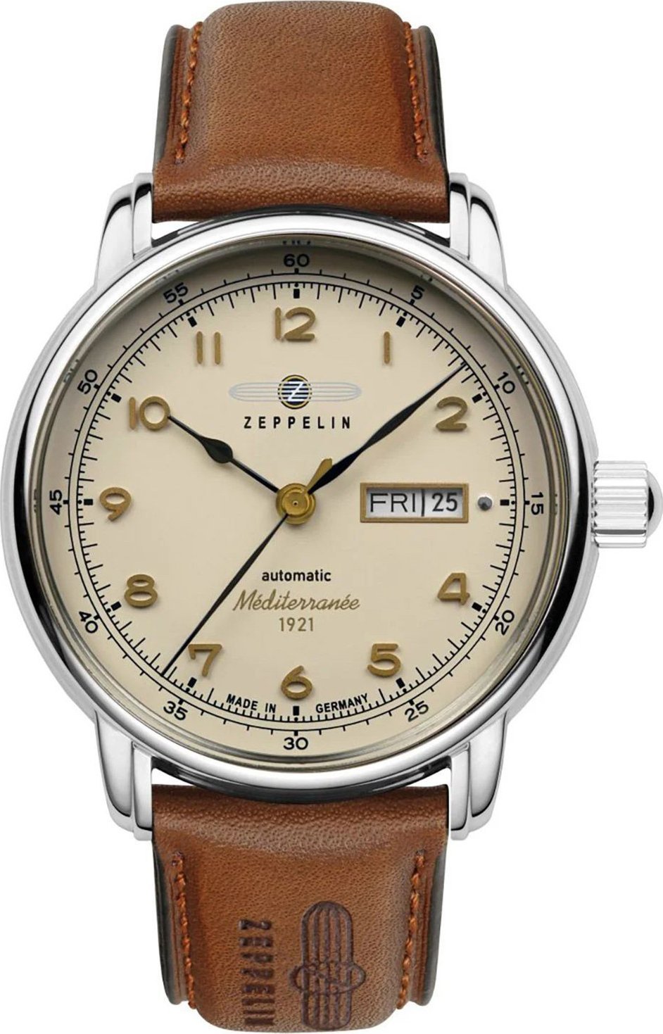 Zegarek Zeppelin Zegarek męski Zeppelin 9664-5 brązowy