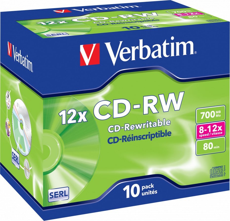 Verbatim CD-RW 700 MB 12x 10 sztuk (43148)