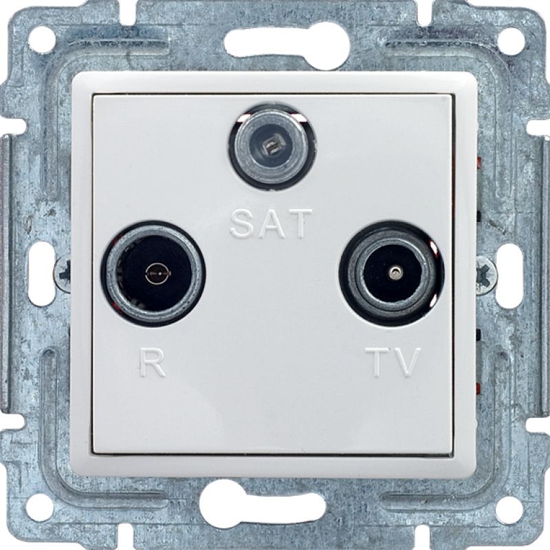 KOS Gniazdo antenowe Vena RTV/SAT końcowe białe (510476)