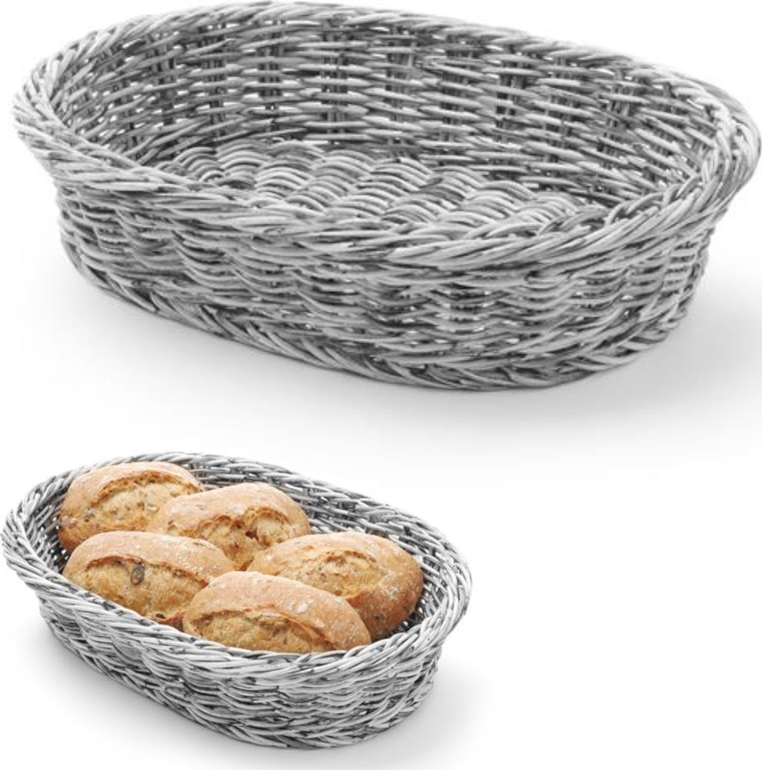 Hendi Koszyk na pieczywo owalny polipropylenowy szary 320x230x70 mm - Hendi 426647 Koszyk na pieczywo owalny polipropylenowy szary 320x230x70 mm - Hen