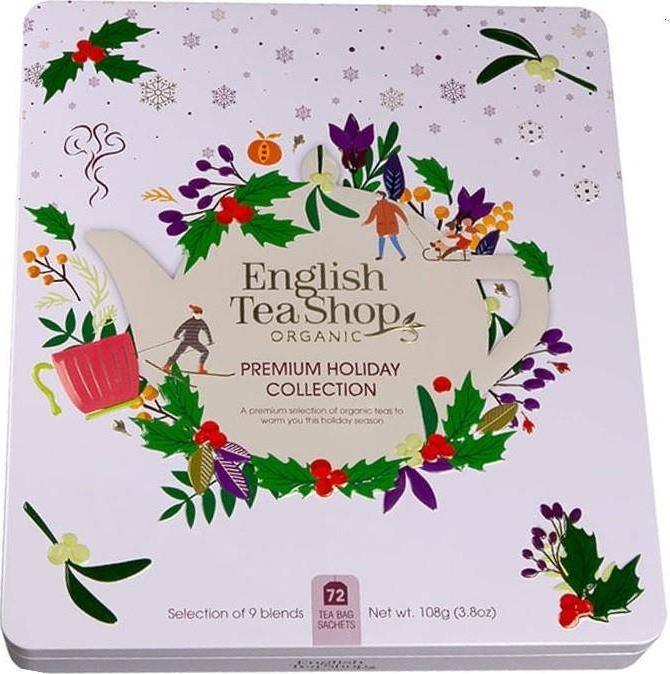 English Tea Shop Zestaw herbatek Premium Holiday Collection w białej puszce 72 saszetki