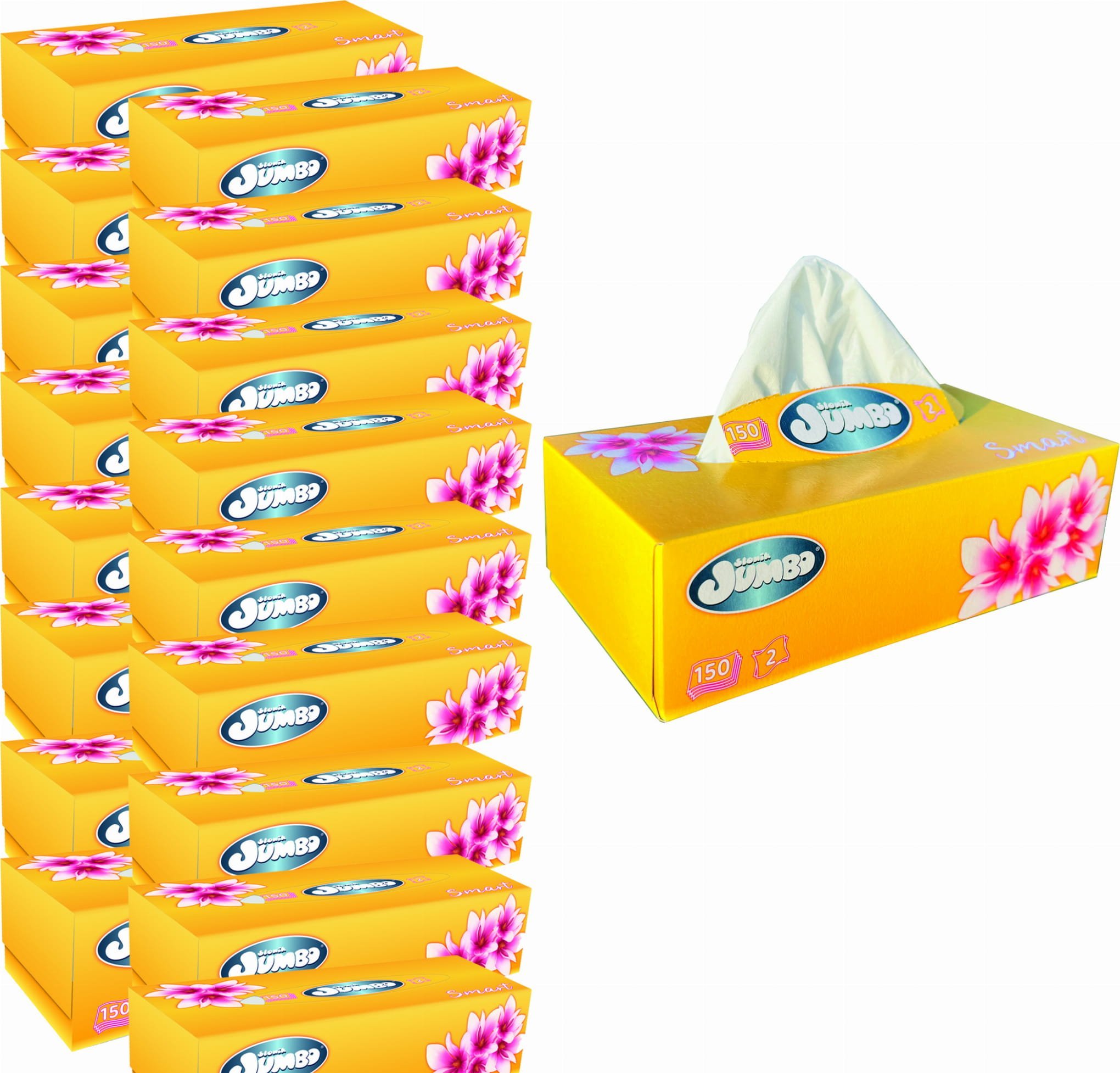 Jumbo Chusteczki uniwersalne box 150 szt. SŁONIK JUMBO SMART 2W - 18 op.