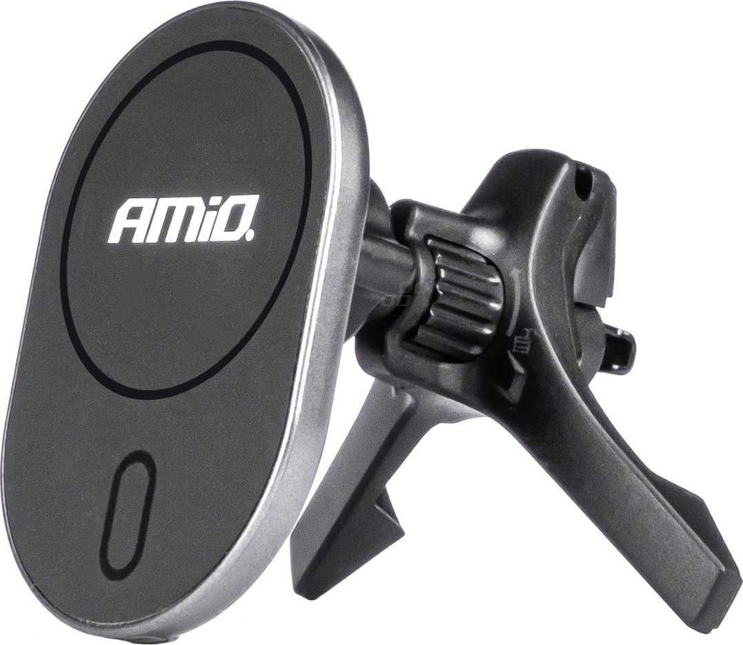 AMiO Uchwyt do samochodu na telefon z ładowarką indukcyjną do kratki my mag 15w amio-03770
