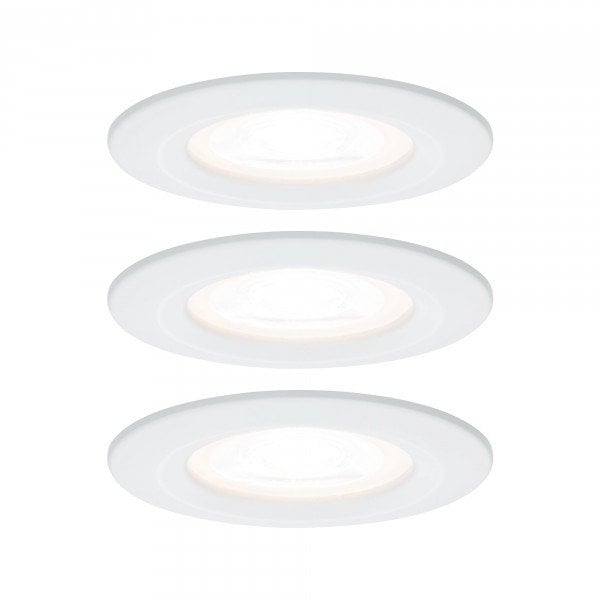 Oprawa do wbudowania NOVA LED DIM stała zestaw 3xGU10 6.5W 460lm 78mm 2700K IP44 230V biały mat