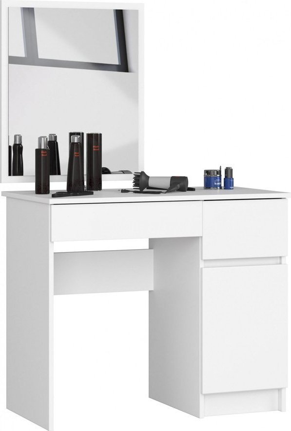 Elior Biała toaletka kosmetyczna z lustrem prawostronna - Starius 4X