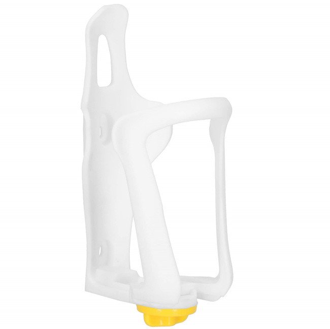 Uchwyt rowerowy na butelkę bidon koszyk na napój regulowany biały UNIWERSALNY
