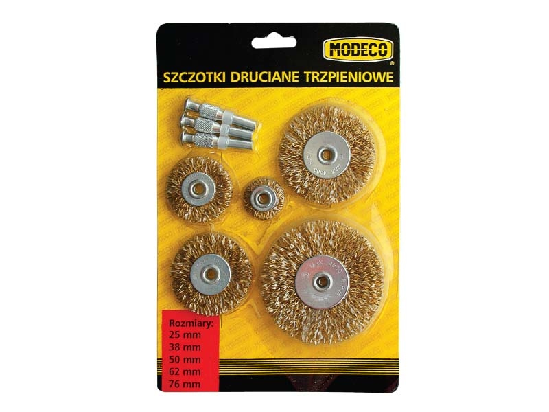 Modeco Komplet szczotek drucianych do wiertarki 5szt. - MN-69-105