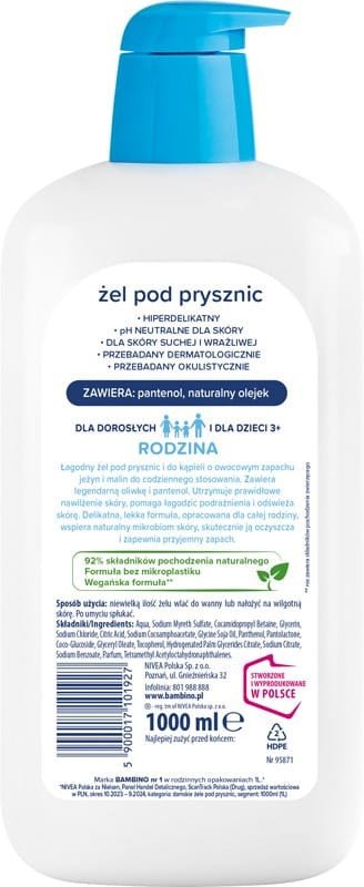 BAMBINO_Rodzina żel pod prysznic Jeżyna i Malina 1000ml