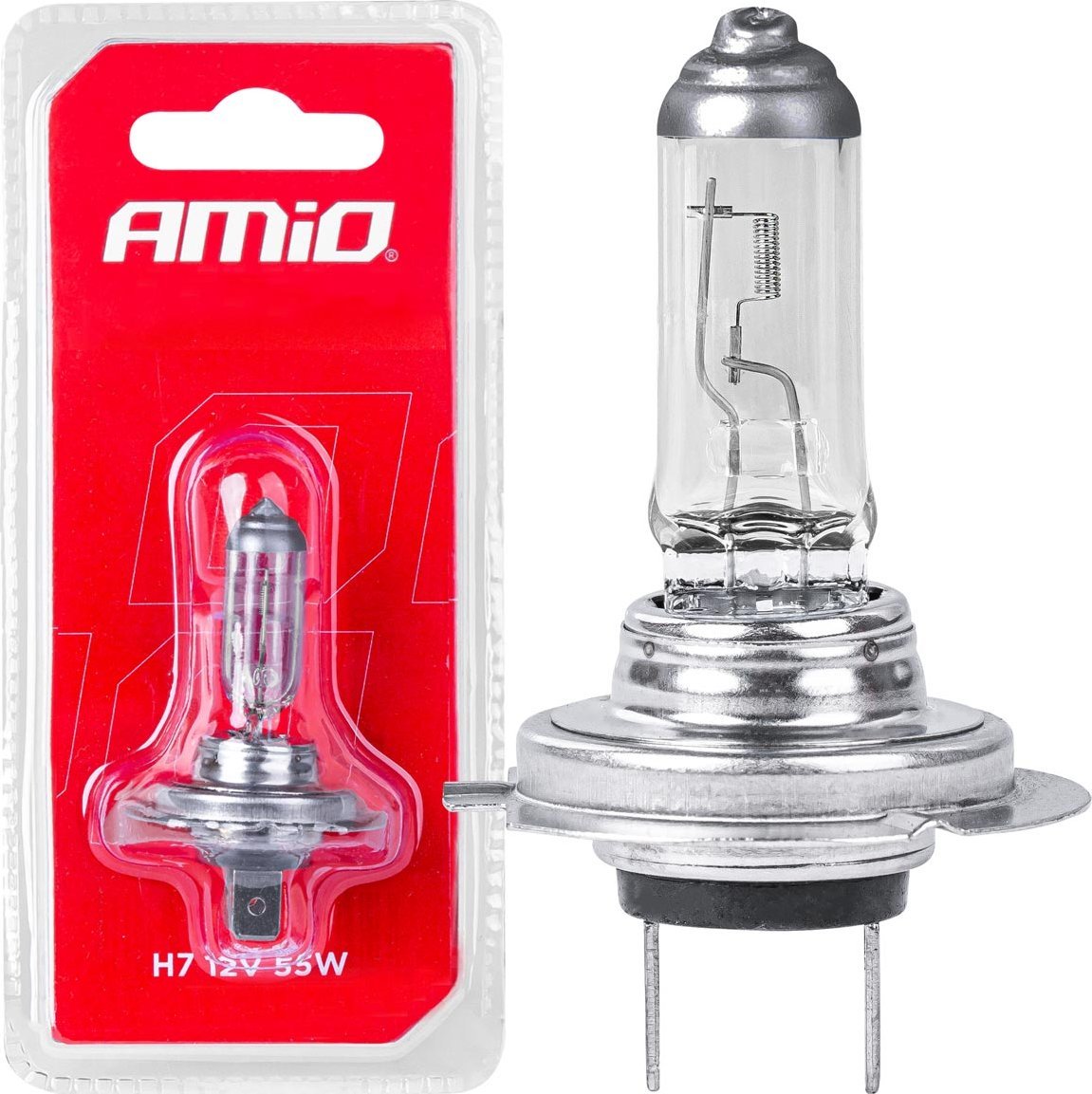 AMiO Żarówka halogenowa h7 12v 55w e4 1szt. blister amio-03363