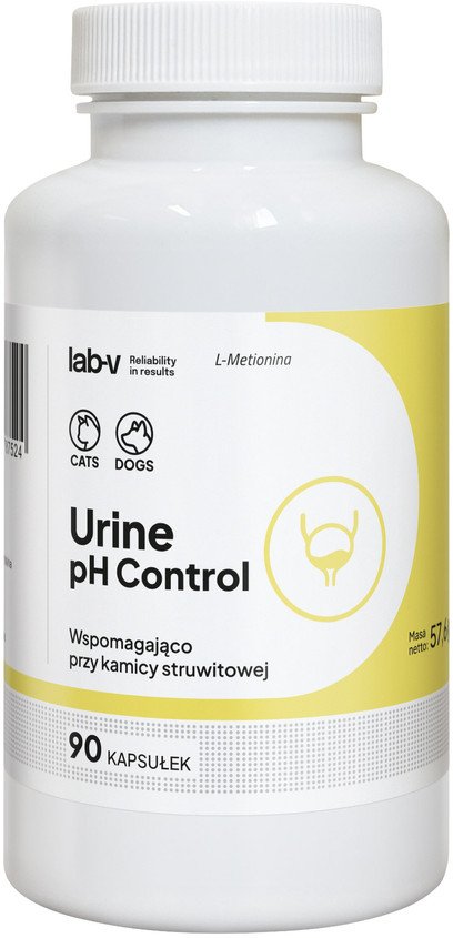 Lab-v Urine pH Control Wsparcie dla psów i kotów przy kamicy struwitowej 90 kapsułek