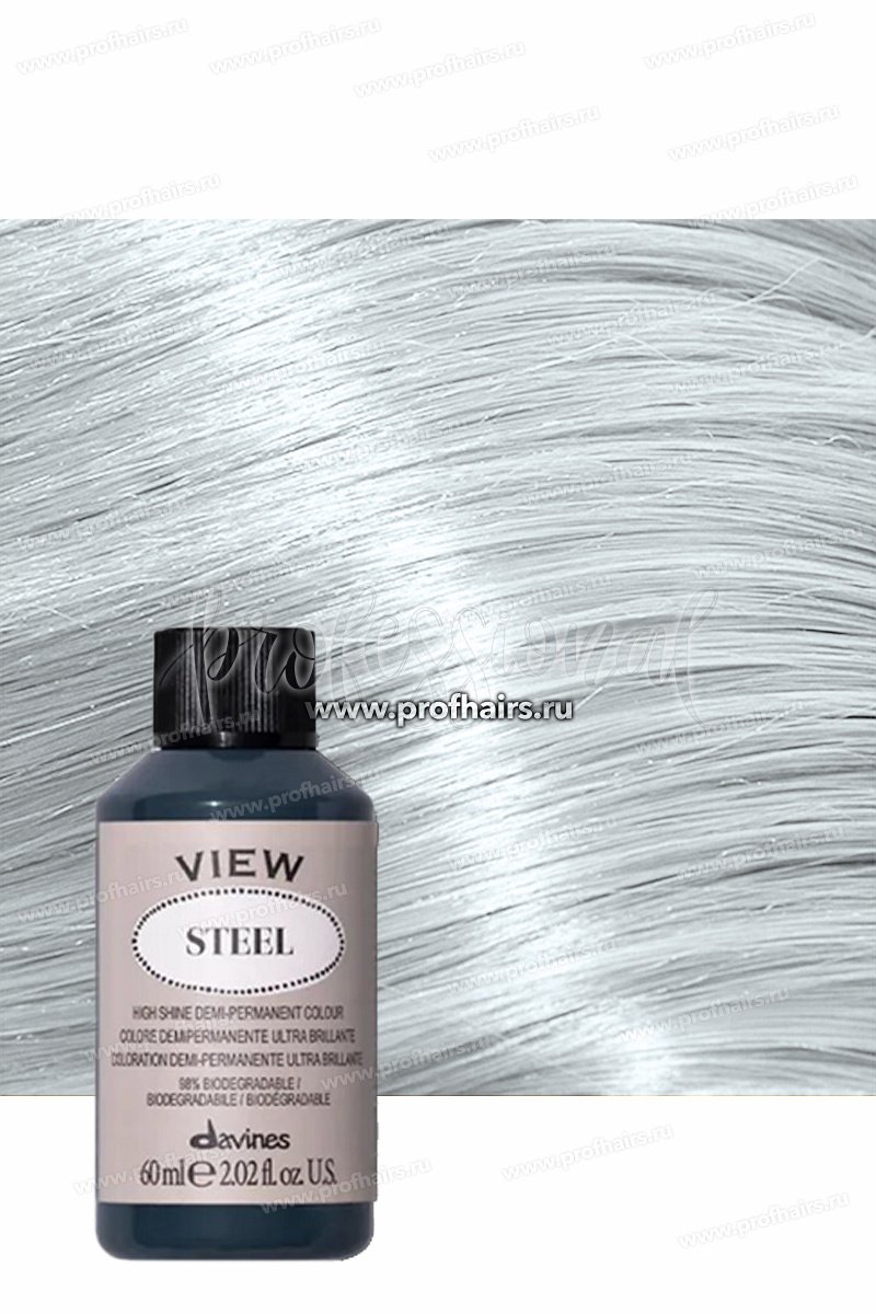 Davines, View, Demi-Permanent Hair Dye, Steel, 60 ml For Women